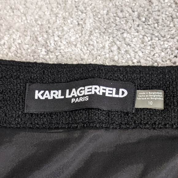 Karl Lagerfeld buckle black mini skirt New 10 - Picture 3 of 3